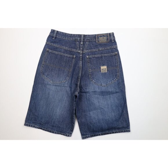 NOS Vtg 90s Marithe Francois Girbaud Mens 32 Loose Denim Jean Shorts Blue Cotton - Picture 7 of 11